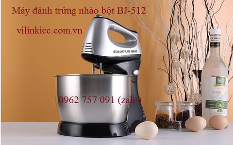 Máy nhào bột đánh trứng Sunatur BJ-512