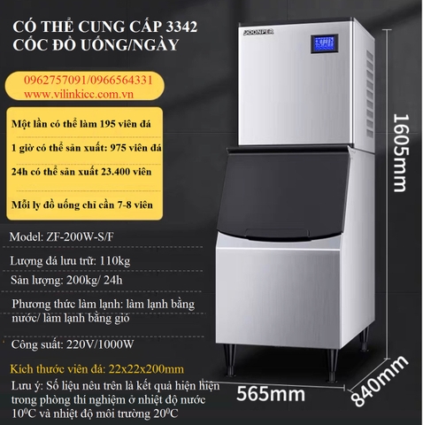 MÁY LÀM ĐÁ DONPER 200KG