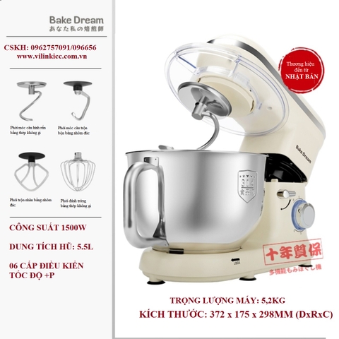 MÁY NHÀO BỘT DÁNH TRỨNG BAKEDREAM (SKU-BD-B19)
