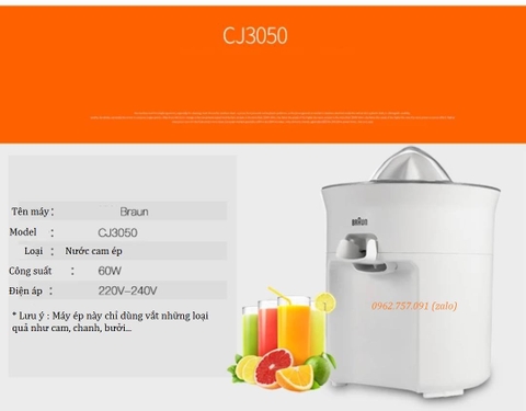 Máy vắt nước cam Braun