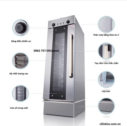 Tủ ủ bột chuyên dụng Lecon 13 khay
