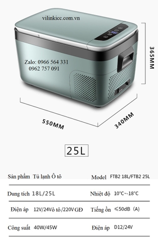 Tủ lạnh Ô tô Hemese 25L