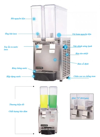Máy làm lạnh đồ uống 2 ngăn LRP8X2