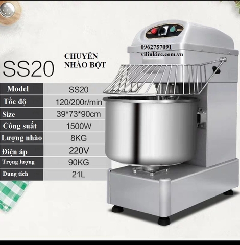 Máy nhào bột công nghiệp SS20