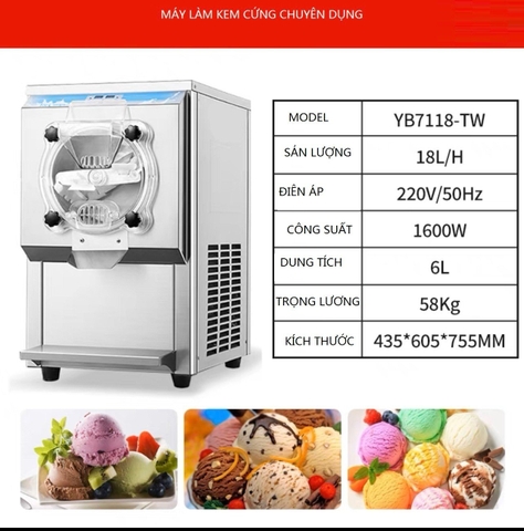 MÁY LÀM KEM CÔNG NGHIỆP 6L