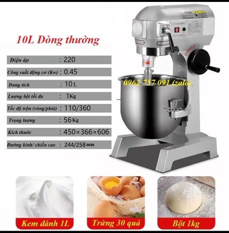 Máy nhào bột công nghiệp Ukoeo 10L
