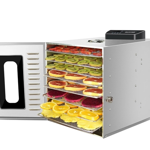 Lò sấy hoa quả Lecon 8 tầng