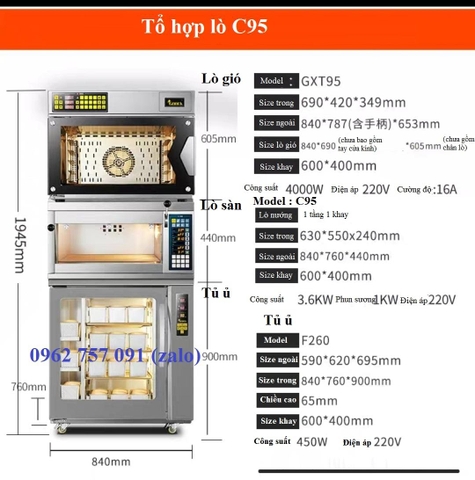 Tổ hợp lò Ukoeo 95L