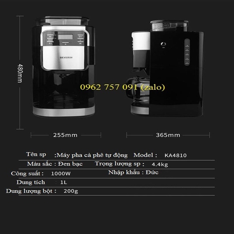 Máy pha cà phê tự động Severin KA4810