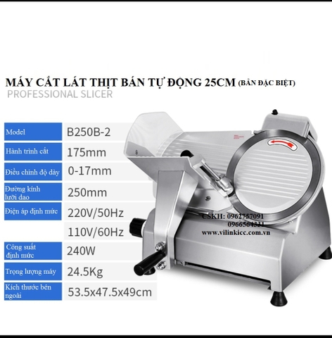 MÁY CẮT THỊT BÁN TỰ ĐỘNG BẢN ĐẶC BIỆT B250B-2