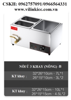 NỒI Ủ TRÂN CHÂU 3 NGĂN ( SÂU)-B (SKU-3S-SH-2/3V(B)