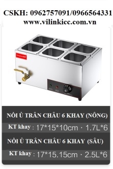NỒI Ủ TRÂN CHÂU 6 NGĂN ( SÂU)-MẪU A (SKU-6S-SH-2/3V(A)