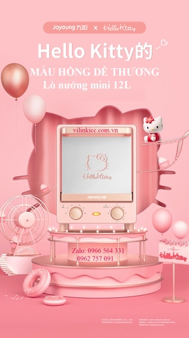 Lò nướng Mini 12L Joyoung x Hello Kitty