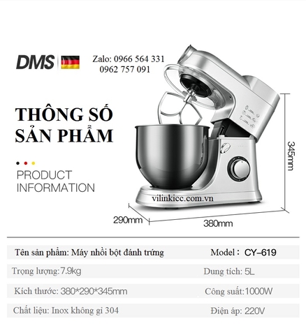 Máy nhào bột đánh trứng DEMASHI