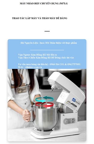 Máy nhào bột đánh trứng Jiamai JM7LG
