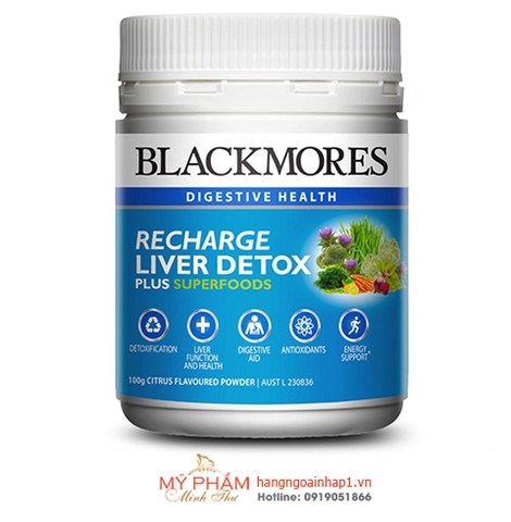 Blackmores Recharge Liver Detox dạng bột 100g - Giải độc và phục hồi chức năng gan