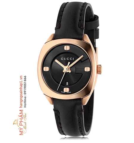 Đồng hồ nữ Gucci YA142509 GG2570 Black Dial Leather Ladies Watch