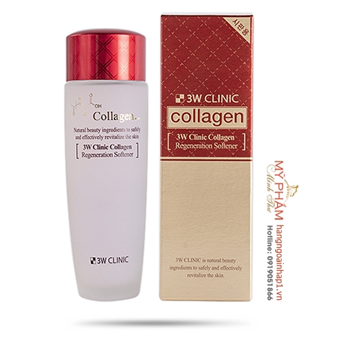 Nước hoa hồng 3W Clinic Collagen Regeneration Softener - Hàn Quốc