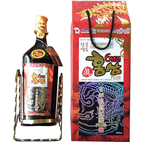 Nước Hồng Sâm + Đông Trùng Hạ Thảo Hàn Quốc 6 Tuổi Bio Gold - chai 3000ml