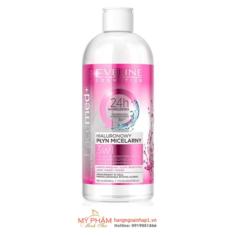 Nước tẩy trang dưỡng ẩm FACEMED cho da khô nhạy cảm 400ml