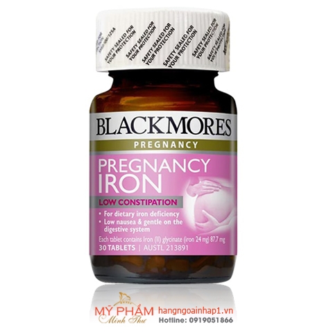 Viên sắt cho bà bầu Blackmores Pregnancy Iron 30 viên - Úc