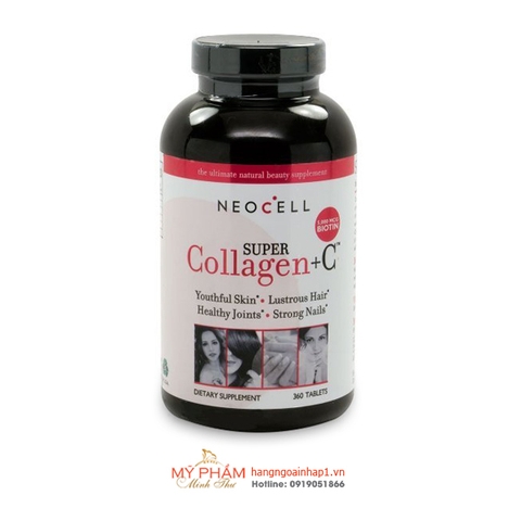 Viên uống Neocell Super Collagen +C 360 viên (Mỹ) - Đẹp Da - Tóc - Móng