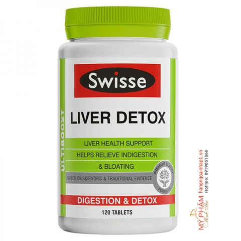 Viên uống hỗ trợ thải độc gan Swisse Liver Detox 120 viên - Úc