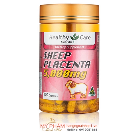 Viên uống nhau thai cừu Healthy Care Sheep Placenta 5000mg - Úc