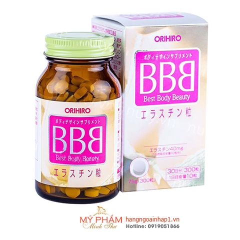 Viên uống nở ngực BBB Orihiro Best Beauty Body - 300 viên
