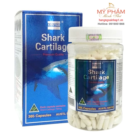 Viên uống sụn vi cá mập Costar Blue Shark Cartilage 750mg 365 viên - Úc