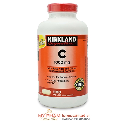 Vitamin C 1000mg Kirkland 500 Viên của Mỹ