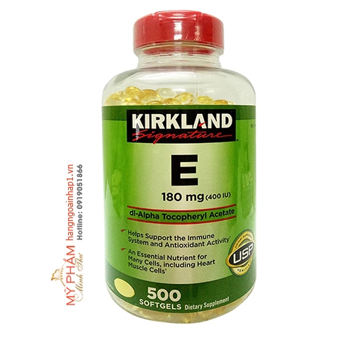 Vitamin E Kirkland Signature 180mg (400 IU) của Mỹ
