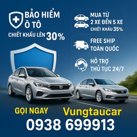 BẢO HIỂM Ô TÔ TẠI BÀ RỊA VŨNG TÀU | CHIẾT KHẤU LÊN ĐẾN 30%
