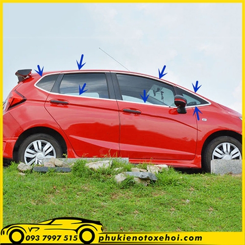 Viền khung kính xe Honda Jazz
