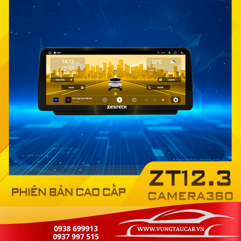 Màn hình ô tô android ZT12.3 bản cao cấp cam360