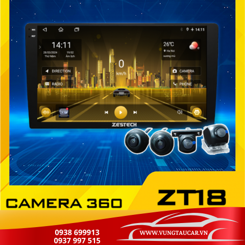 Màn hình Android ZESTECH Z18 360