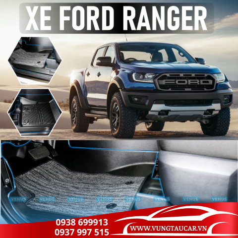 Thảm lót sàn ô tô Ford Ranger - Venus Nhựa TPE đúc khuôn cao cấp