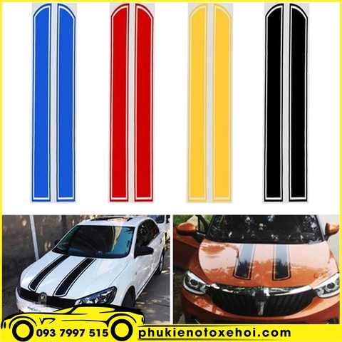 Bộ 02 Decal dán mui xe ô tô
