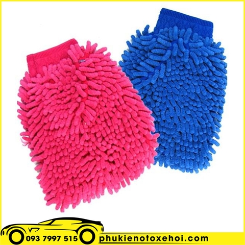 Bộ 2 găng tay lau rửa xe chuyên dụng siêu mềm thấm hút tốt