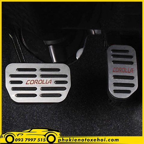 Bộ ốp chân phanh, chân ga xe Toyota Altis