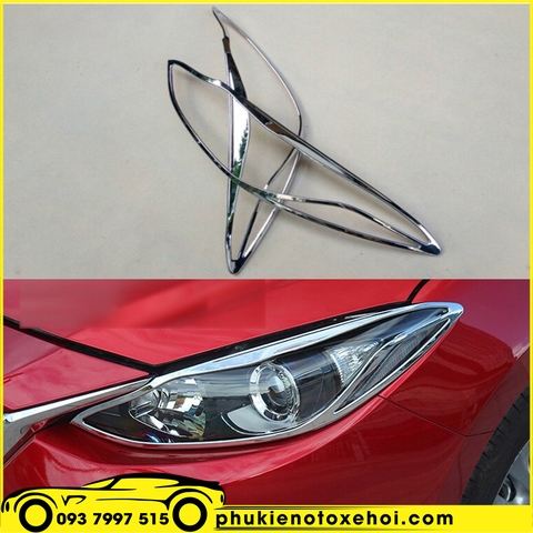 Ốp viền đèn pha xe Mazda 3