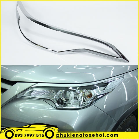 Ốp viền đèn pha xe Toyota Fortuner