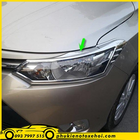 Ốp viền đèn pha xe Toyota Vios