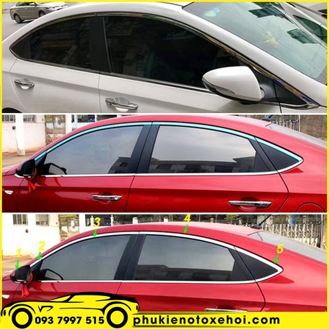 Viền khung kính xe Hyundai Accent