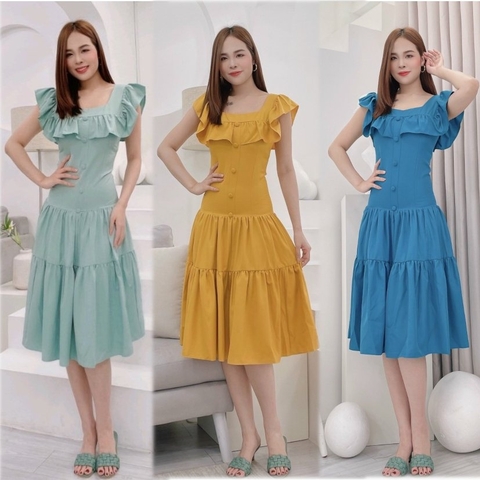 Đầm xòe S&M form dài tùng nhún siêu xinh, trẻ trung GR216 - Có 3 màu, hình thật shop chụp