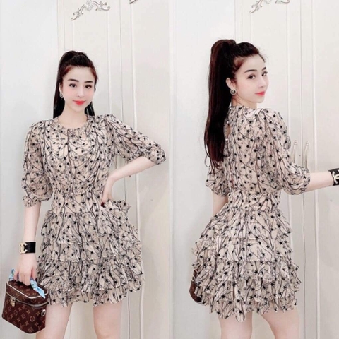 Đầm nhiều tầng tay lửng GR163