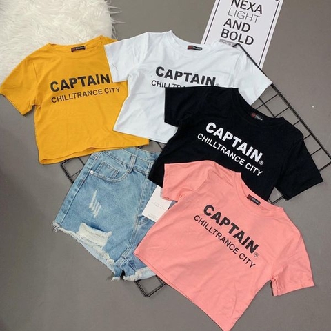 Áo thun croptop in chữ MS342