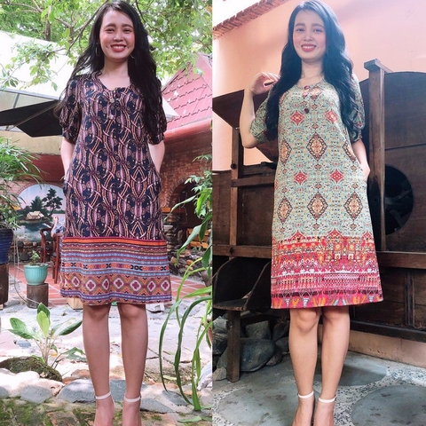 Đầm suông họa tiết - GR0051