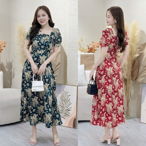 Đầm xòe hoa đính ngọc tay phồng - GR0269