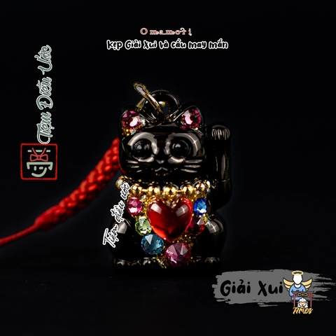 Mèo Phong Thủy Đính Đá - Mini